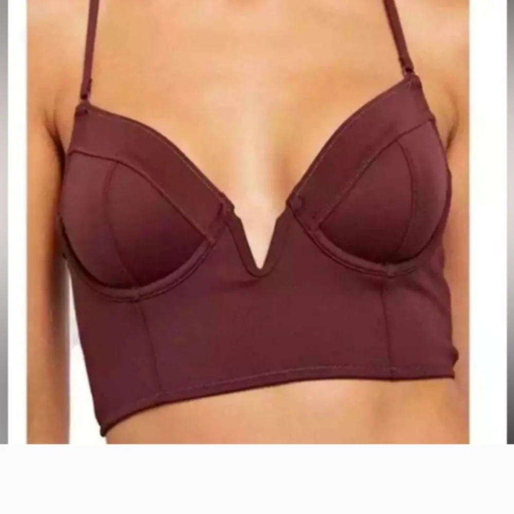 [Intimately free people] Brianna Longline Underwire Bra - Crimson - S - Picture 2 of 9